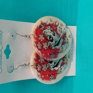 Skull shell earrings